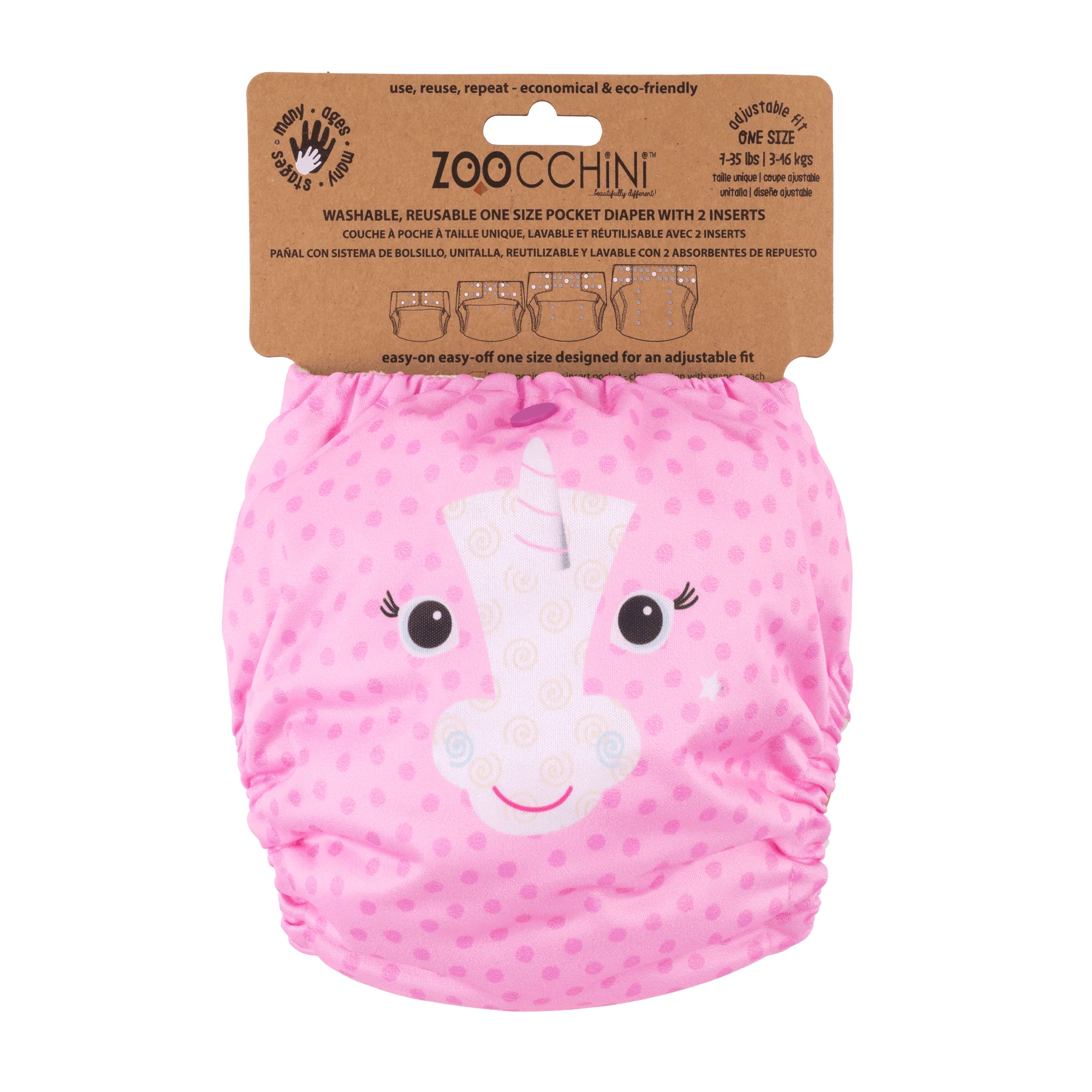 Zoocchini - Reusable Pocket Diaper with 2pk Insert - Image 7