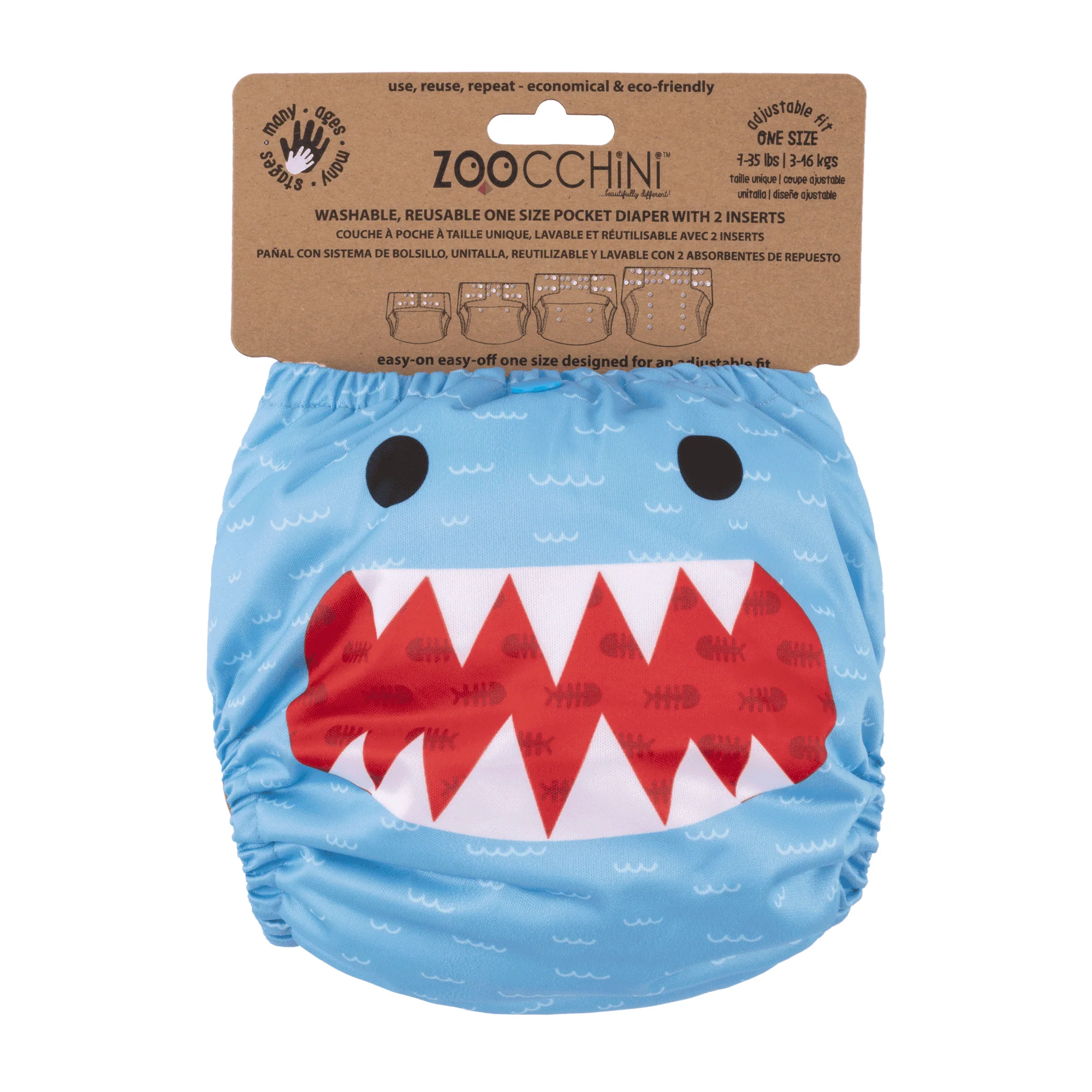 Zoocchini - Reusable Pocket Diaper with 2pk Insert - Image 8